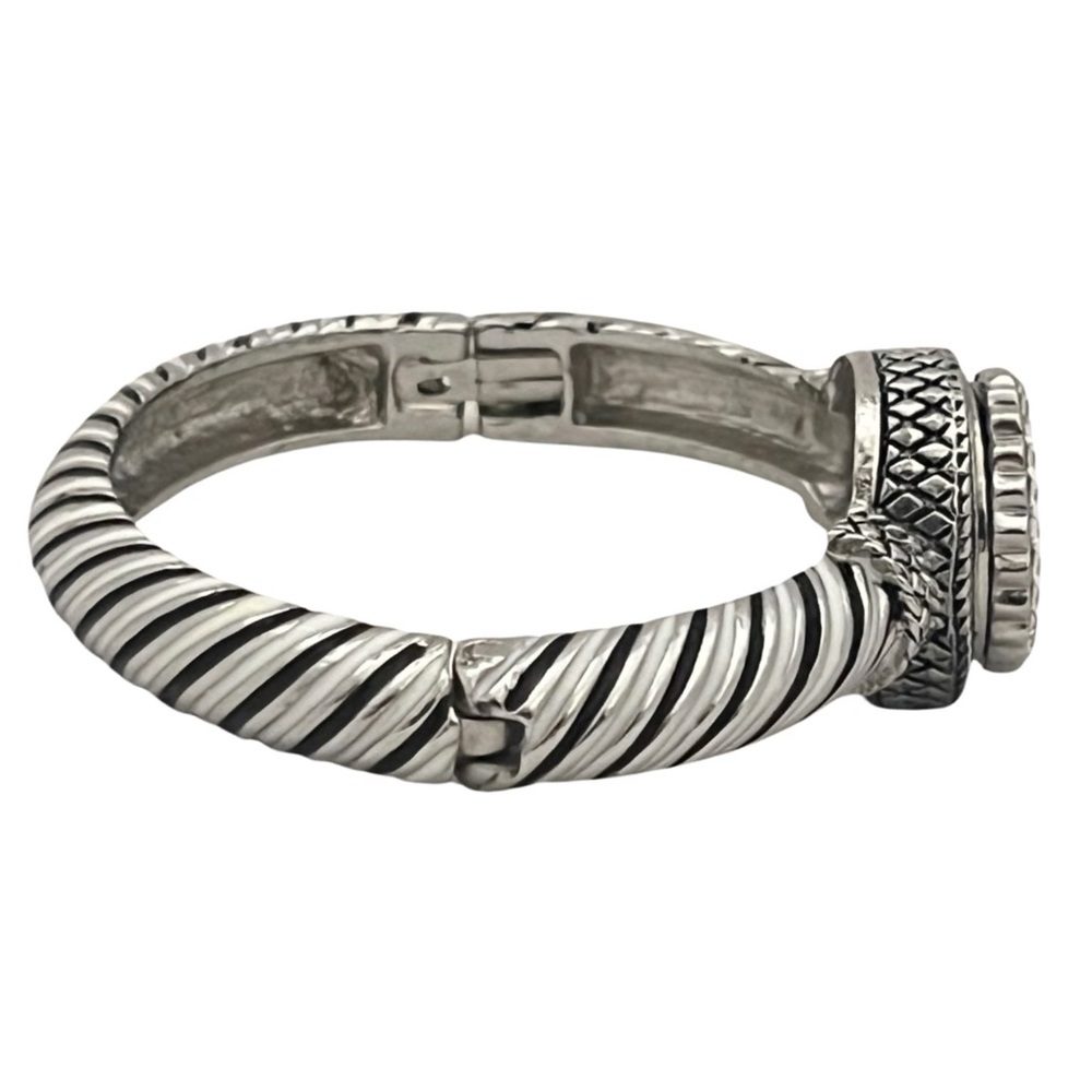 Silver Snap Initial K Crystal Interchangeable Cha… - image 4